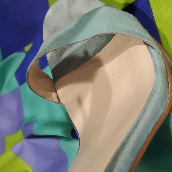 Vivian Suede Teal Calvin Klein Sandals - Picture 3 of 8